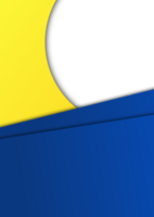 semplice e elegante aviatore o manifesto modelli sfondo con blu e giallo principale colori. a disposizione trasparente cerchio forma per Immagine e testo spazio. adatto per pubblicità e promozione. png