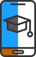 diseño de icono de vector de cursos en línea