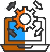 Upgrade Laptop Vector Icon Design