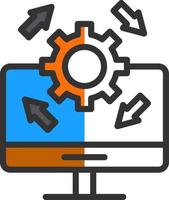 Upgrade Desktop Vector Icon Design