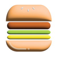 3d hamburguer ícone png