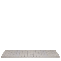 Wooden table, wood table top front view 3d render isolated png