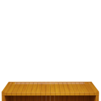houten tafel, hout tafel top voorkant visie 3d geven geïsoleerd png