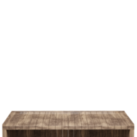 table en bois, dessus de table en bois vue de face rendu 3d isolé png