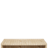 houten tafel, hout tafel top voorkant visie 3d geven geïsoleerd png