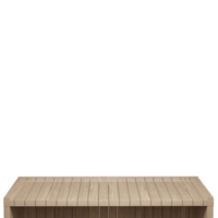 houten tafel, hout tafel top voorkant visie 3d geven geïsoleerd png