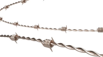 The barbed wire png image 3d rendering