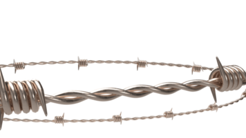 The barbed wire png image 3d rendering