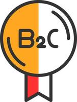 diseño de icono de vector b2c