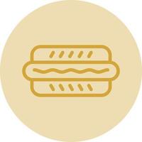 Hot Dog Vector Icon Design