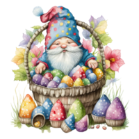 påsk gnome och ägg korg sublimering design png