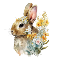 Aquarell Frühling Hase Sublimation Design Illustration png