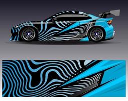 Car wrap design vector. Graphic abstract stripe racing background kit designs for wrap vehicle  race car  rally  adventure and livery vector