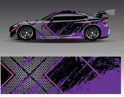 Car wrap design vector. Graphic abstract stripe racing background kit designs for wrap vehicle  race car  rally  adventure and livery vector