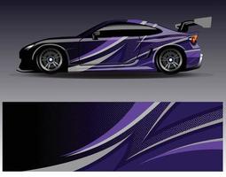 Car wrap design vector. Graphic abstract stripe racing background kit designs for wrap vehicle  race car  rally  adventure and livery vector