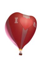 Pink red balloon with stripes.  space for text png