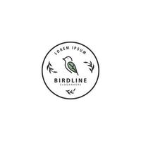 Bird line creative design logo template inspiration vector