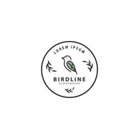 Bird line creative design logo template inspiration vector