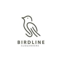 Bird line creative design logo template inspiration vector