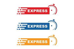 Express logo template design vector icon illustration