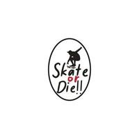 skate logo design template icon vector illustration