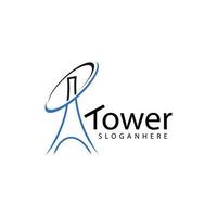 Tower logo  symbol vector icon design illustration template