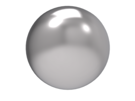 realista plata esfera. png