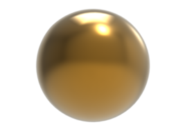 realistico d'oro sfera. png