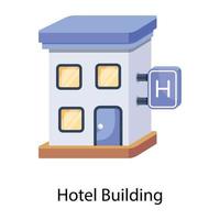 Trendy Hotel Building vector