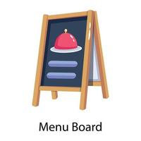 Trendy Menu Board vector