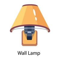 Trendy Wall Lamp vector