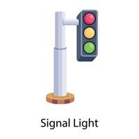 Trendy Signal Light vector
