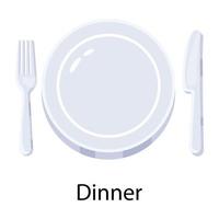 Trendy Dinner Concepts vector