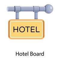 Trendy Hotel Board vector