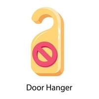 Trendy Door Hanger vector