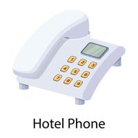 Trendy Hotel Phone vector