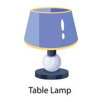 Trendy Table Lamp vector