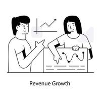 Trendy Revenue Growth vector