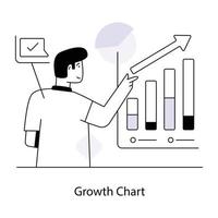 Trendy Growth Chart vector