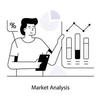 Trendy Market Analysis vector