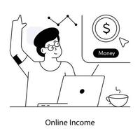 Trendy Online Income vector