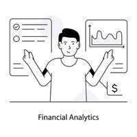 de moda financiero analítica vector