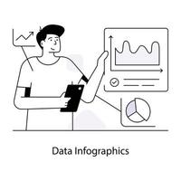 Trendy Data Infographics vector