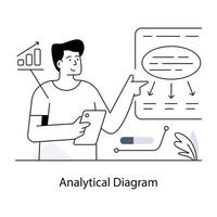 Trendy Analytical Diagram vector