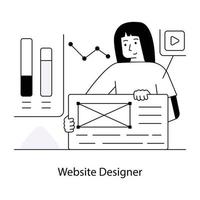 Trendy Website Designer vector