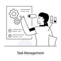 Trendy Task Management vector