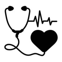 Trendy Heart Checkup vector