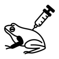 Trendy Frog Testing vector