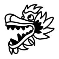 Trendy Dragon Mask vector