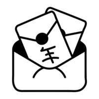 Trendy Chinese Envelope vector